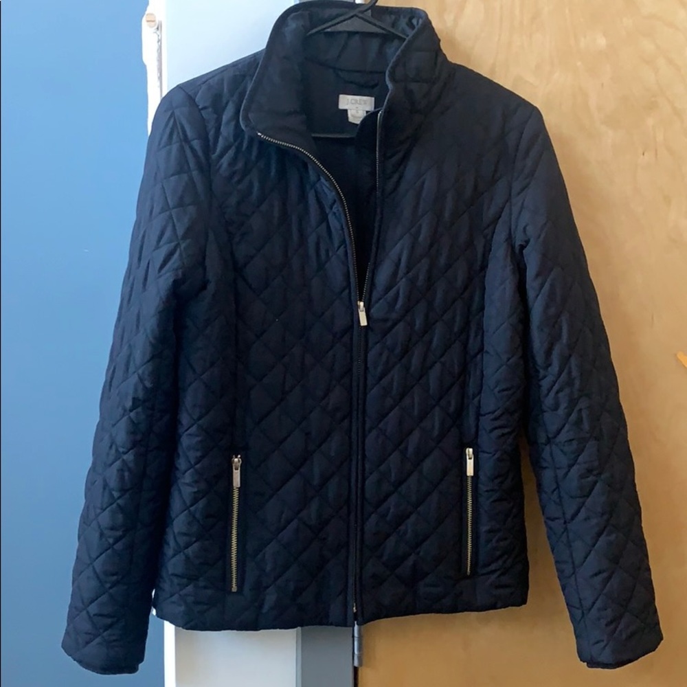 Jcrew black quilted jacket
